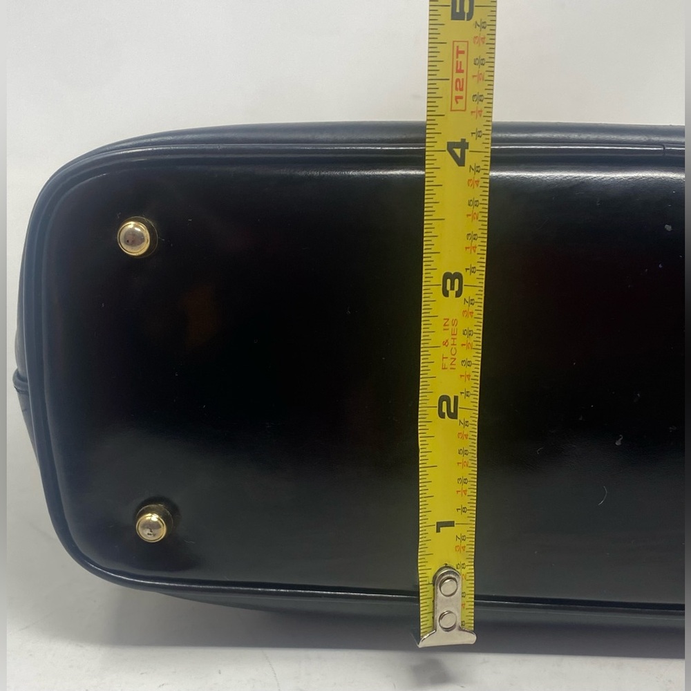 GUCCI Bamboo Clasp Top Hand Bag Leather Black Vintage - Picture 16 of 16